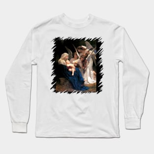 Our Lady Song of Angels Virgin Mary and Infant Jesus Music Catholic Saint Long Sleeve T-Shirt